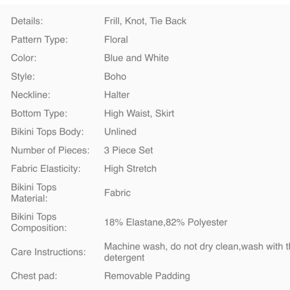 Womens Blue Floral Bikini Set - Picture 4 of 4